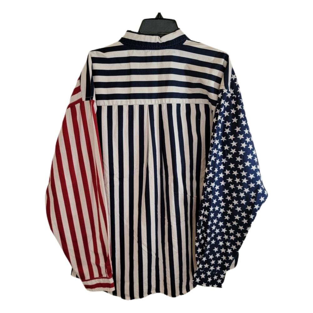 Structure American Flag Style Button Down Vintage… - image 2